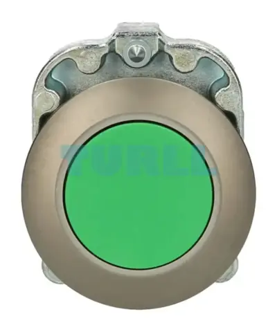 Siemens 3SU1060-0JA40-0AA0 SIRIUS ACT Pushbutton 30mm, Round, Matte Metal, Green