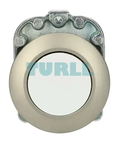 Siemens 3SU1060-0JB60-0AA0 Round Metal Pushbutton, 30mm, Matte White, Flush Mount