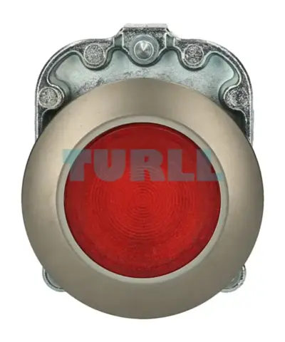 Siemens 3SU1061-0JA20-0AA0 Illuminated Pushbutton 30mm Round Metal, Red, Latching