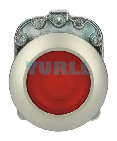 Siemens 3SU1061-0JB20-0AA0 Illuminated Pushbutton, 30 mm, Metal Red, Momentary Flush Mount