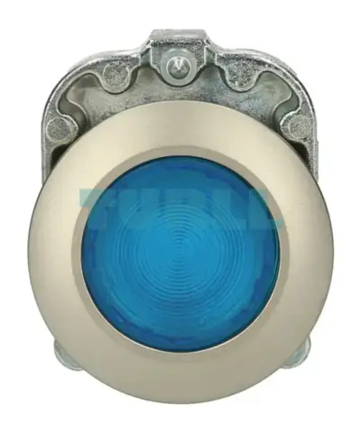 Siemens 3SU1061-0JB50-0AA0 Illuminated Pushbutton, 30mm, Round Metal Blue, Flush Mount