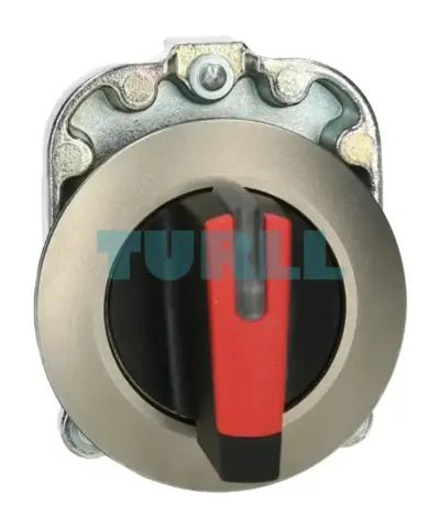 Siemens 3SU1062-2DF20-0AA0 Illuminable, 30mm, Round, Selector Switch, Red, Metal, Matte