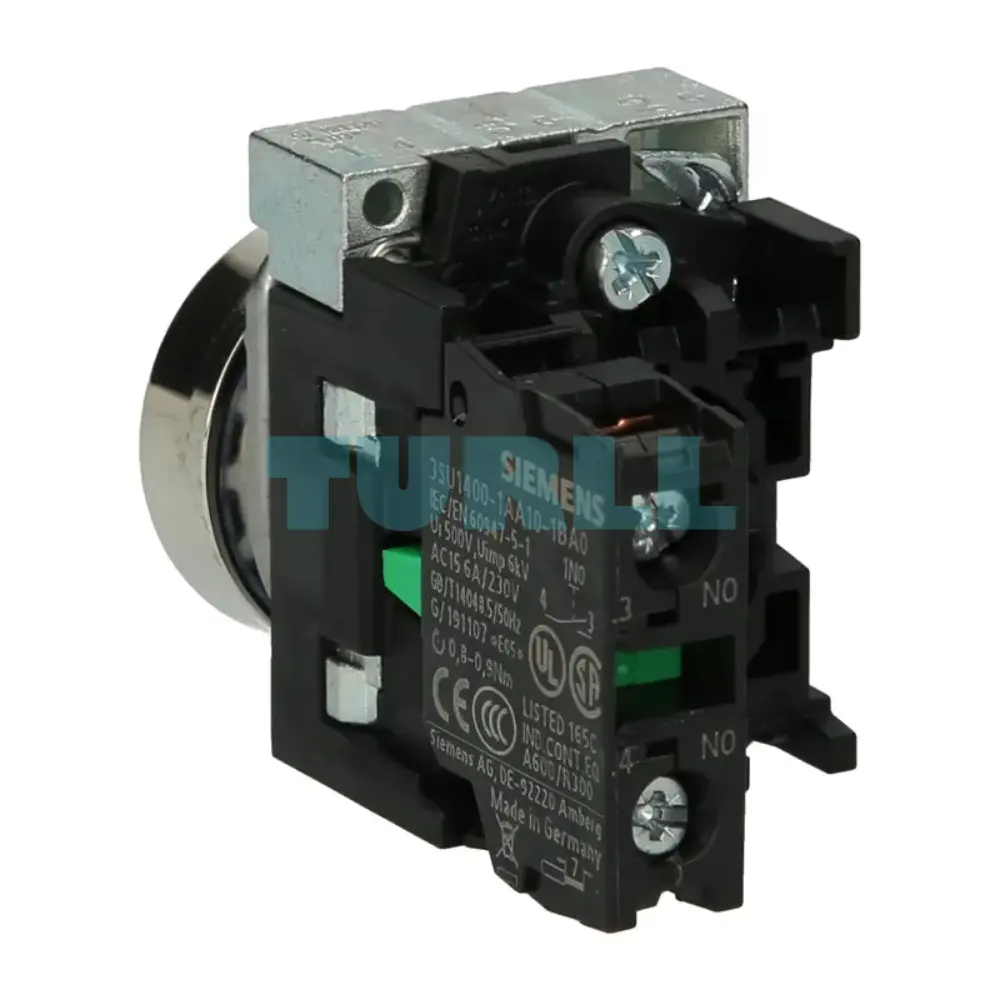 Siemens 3SU1150-0AB60-1BA0 Metal Pushbutton Switch, 22mm, White Flat Momentary, 1NO Original Brand New 3 Siemens 3SU1150-0AB60-1BA0 Metal Pushbutton Switch, 22mm, White Flat Momentary, 1N