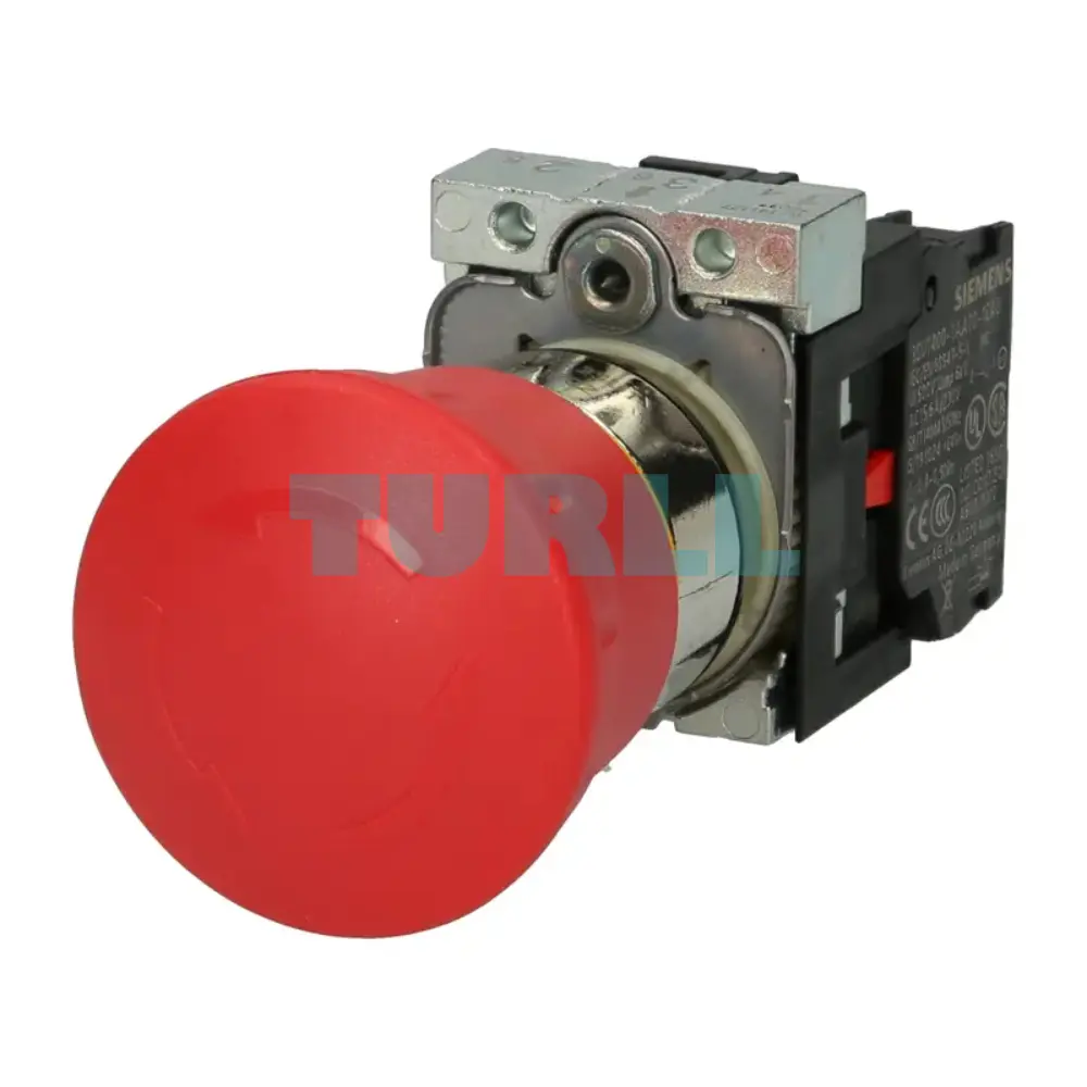 Siemens 3SU1150-1HB20-1CH0 Emergency Stop Mushroom Actuator, 40mm Red Metal Original Brand New 3 Siemens 3SU1150-1HB20-1CH0 Emergency Stop Mushroom Actuator, 40mm Red Metal