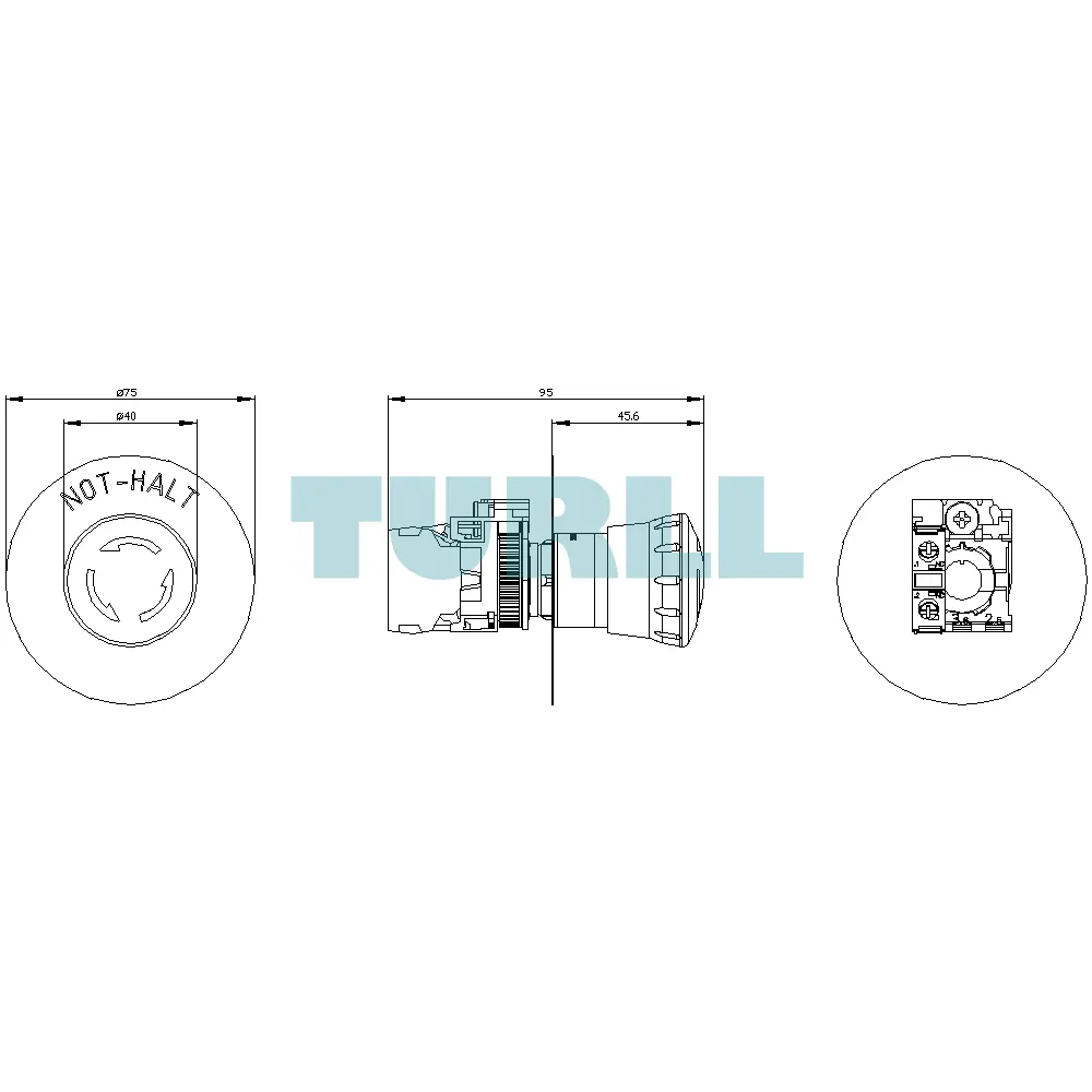 Siemens 3SU1150-1HB20-1CH0 Emergency Stop Mushroom Actuator, 40mm Red Metal Original Brand New 6 Siemens 3SU1150-1HB20-1CH0 Emergency Stop Mushroom Actuator, 40mm Red Metal