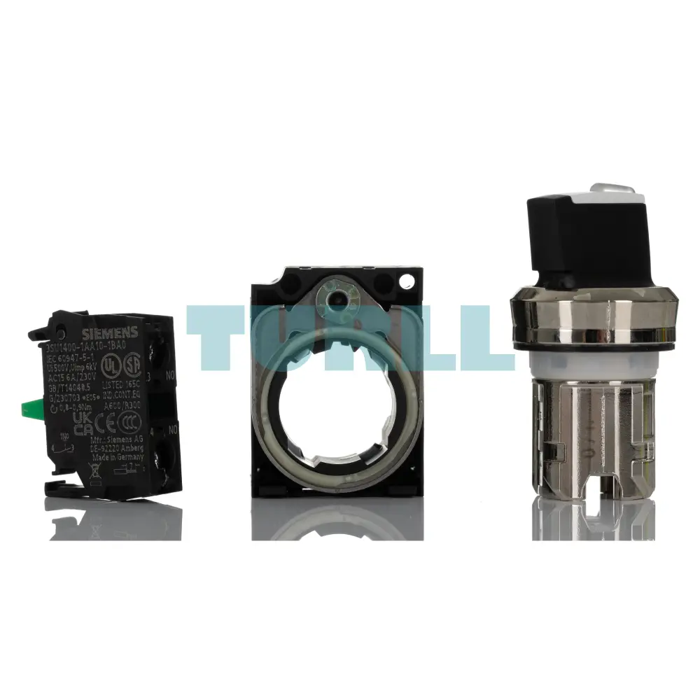 Siemens 3SU1150-2BF60-1BA0 Illuminated Selector Switch, 22 mm, Metal, White, 2-Position Original Brand New 4 Siemens 3SU1150-2BF60-1BA0 Illuminated Selector Switch, 22 mm, Metal, White, 2-Position