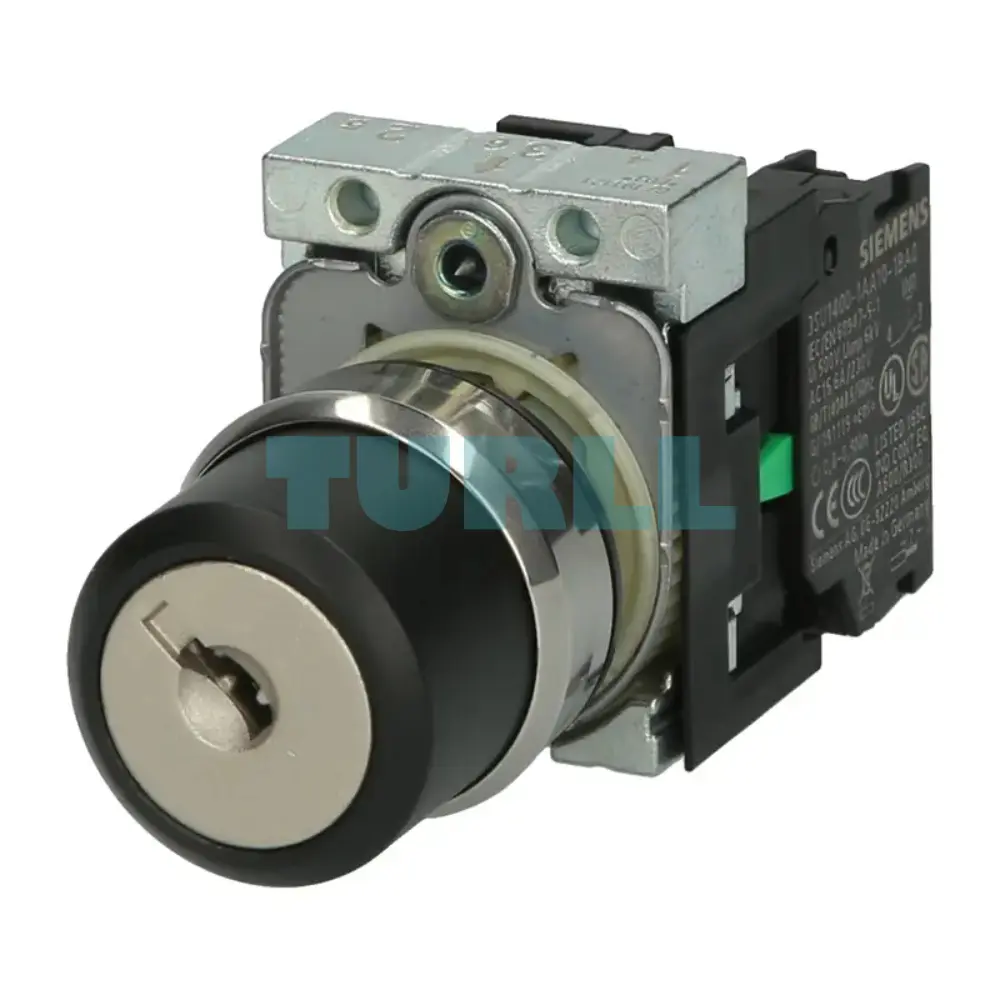 Siemens 3SU1150-4BF11-1BA0 RONIS Key-Operated Switch, 22mm, Metal, 2 Keys, 2 Positions Original Brand New 2 Siemens 3SU1150-4BF11-1BA0 RONIS Key-Operated Switch, 22mm, Metal, 2 Keys, 2 Positions