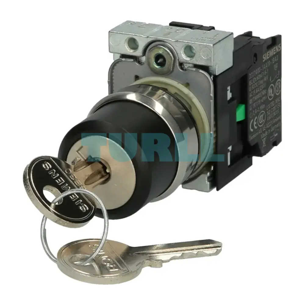 Siemens 3SU1150-4BF11-1BA0 RONIS Key-Operated Switch, 22mm, Metal, 2 Keys, 2 Positions Original Brand New 1 Siemens 3SU1150-4BF11-1BA0 RONIS Key-Operated Switch, 22mm, Metal, 2 Keys, 2 Positions