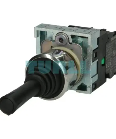Siemens 3SU1150-7AA88-1NA0 Coordinate Switch, 22 mm Metal Round, Black, 2-Position, Horizontal Latching