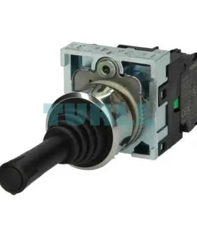 Siemens 3SU1150-7AD88-1NA0 Coordinate Switch 22 mm, Metal, Black, 2-Position Vertical Momentary Switch