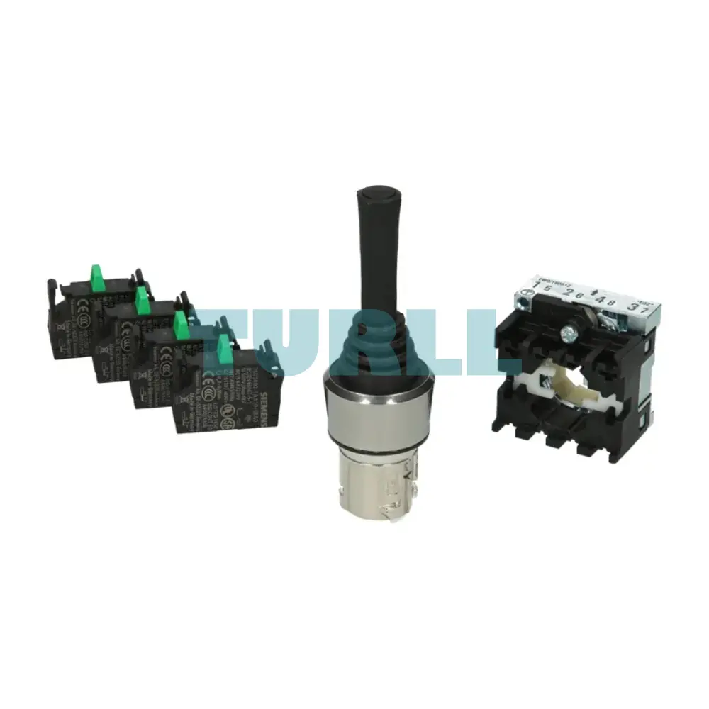 Siemens 3SU1150-7AF88-1QA0 Coordinate Switch, 22 mm, Metal Round Black, 4 Momentary Original Brand New 3 Siemens 3SU1150-7AF88-1QA0 Coordinate Switch, 22 mm, Metal Round Black, 4 Momentary
