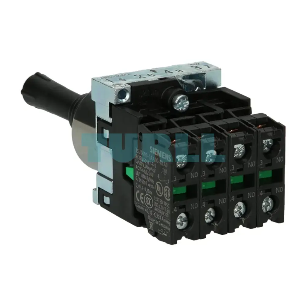 Siemens 3SU1150-7AF88-1QA0 Coordinate Switch, 22 mm, Metal Round Black, 4 Momentary Original Brand New 2 Siemens 3SU1150-7AF88-1QA0 Coordinate Switch, 22 mm, Metal Round Black, 4 Momentary