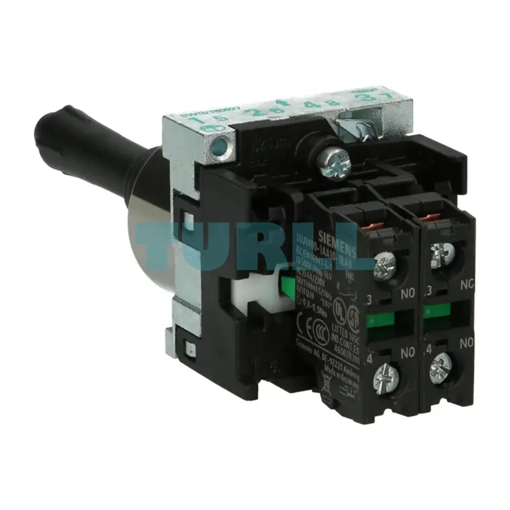 Siemens 3SU1150-7BC88-1NA0 Coordinate Switch, 22 mm Round Metal, Black, 2-Position Momentary Original Brand New 4 Siemens 3SU1150-7BC88-1NA0 Coordinate Switch, 22 mm Round Metal, Black, 2-Position Momentary