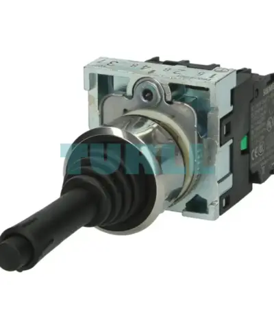 Siemens 3SU1150-7BE88-1QA0 Coordinate Switch, 22mm Metal Shiny Black, 4-Position Latching Control Switch