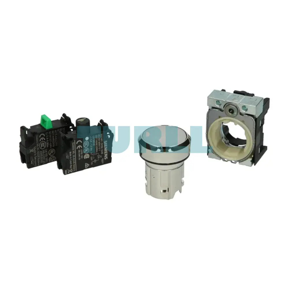 Siemens 3SU1156-0AB60-1BA0 Illuminated Pushbutton, 22mm, Metal White LED, 230V AC Original Brand New 3 Siemens 3SU1156-0AB60-1BA0 Illuminated Pushbutton, 22mm, Metal White LED, 230V AC