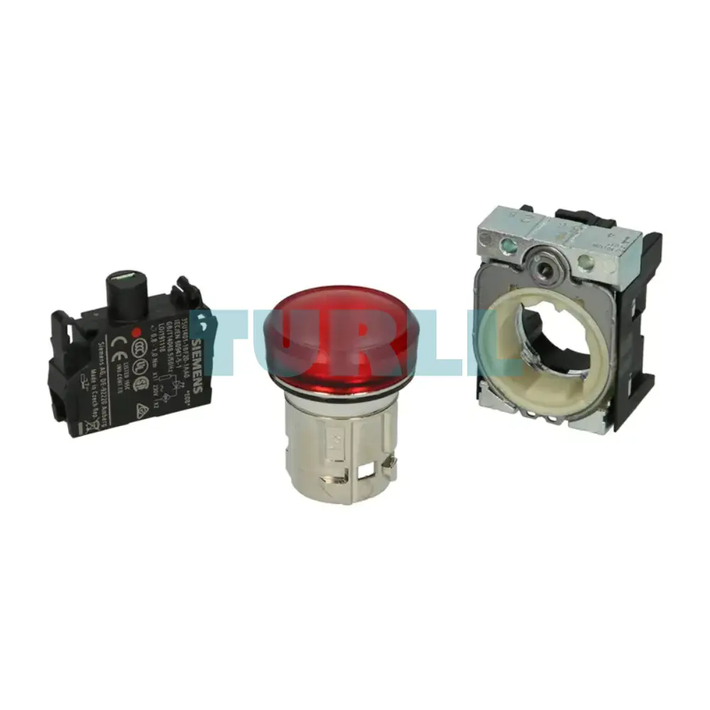 Siemens 3SU1156-6AA20-1AA0 Indicator Light, 22mm, Red LED Metal Shiny Lens, 230V AC Original Brand New 2 Siemens 3SU1156-6AA20-1AA0 Indicator Light, 22mm, Red LED Metal Shiny Lens, 230V AC