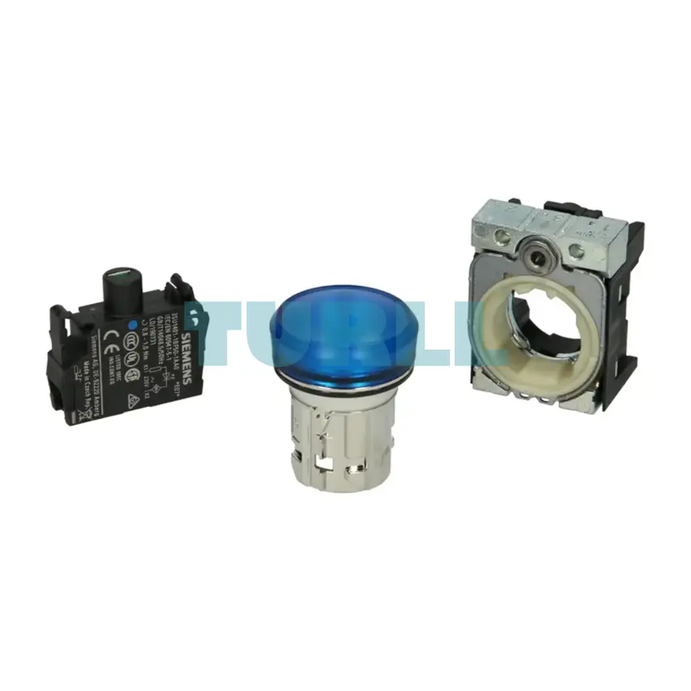 Siemens 3SU1156-6AA50-1AA0 LED Indicator Light, 22mm, Blue Round Metal Signal Lamp, 230V AC Original Brand New 3 Siemens 3SU1156-6AA50-1AA0 LED Indicator Light, 22mm, Blue Round Metal Signal Lamp, 230V AC