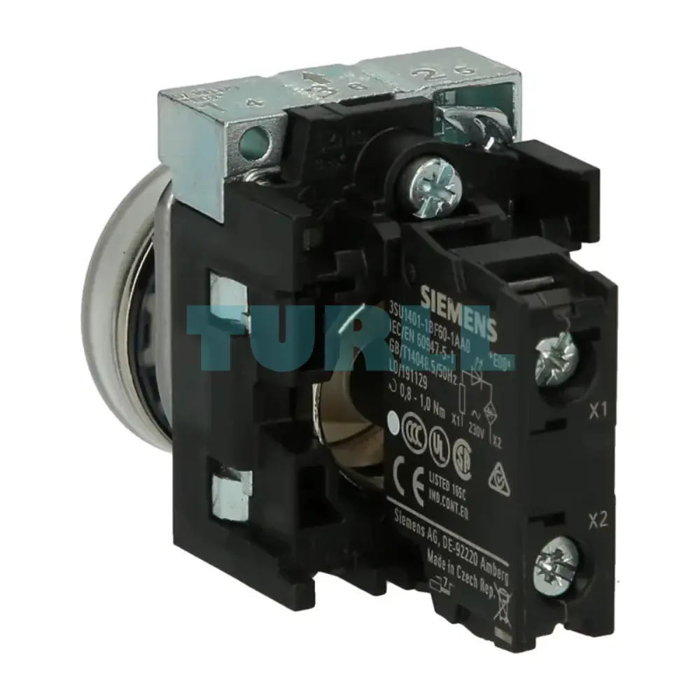 Siemens 3SU1156-6AA70-1AA0 SIRIUS ACT Indicator Light, 22mm Round Metal, Clear Lens, 230V AC LED Original Brand New 2 Siemens 3SU1156-6AA70-1AA0 SIRIUS ACT Indicator Light, 22mm Round Metal, Clear Lens, 230V AC LED