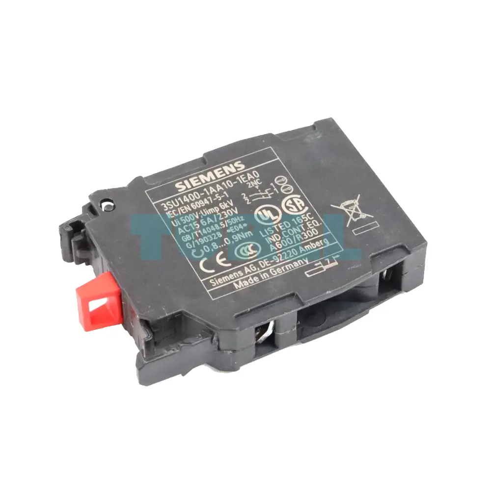 Siemens 3SU1400-1AA10-1EA0 Contact Module, 2 NC Contacts, Screw Terminal, Front Plate Mounting Original Brand New 3 Siemens 3SU1400-1AA10-1EA0 Contact Module, 2 NC Contacts, Screw Terminal, Front Plate Mounting