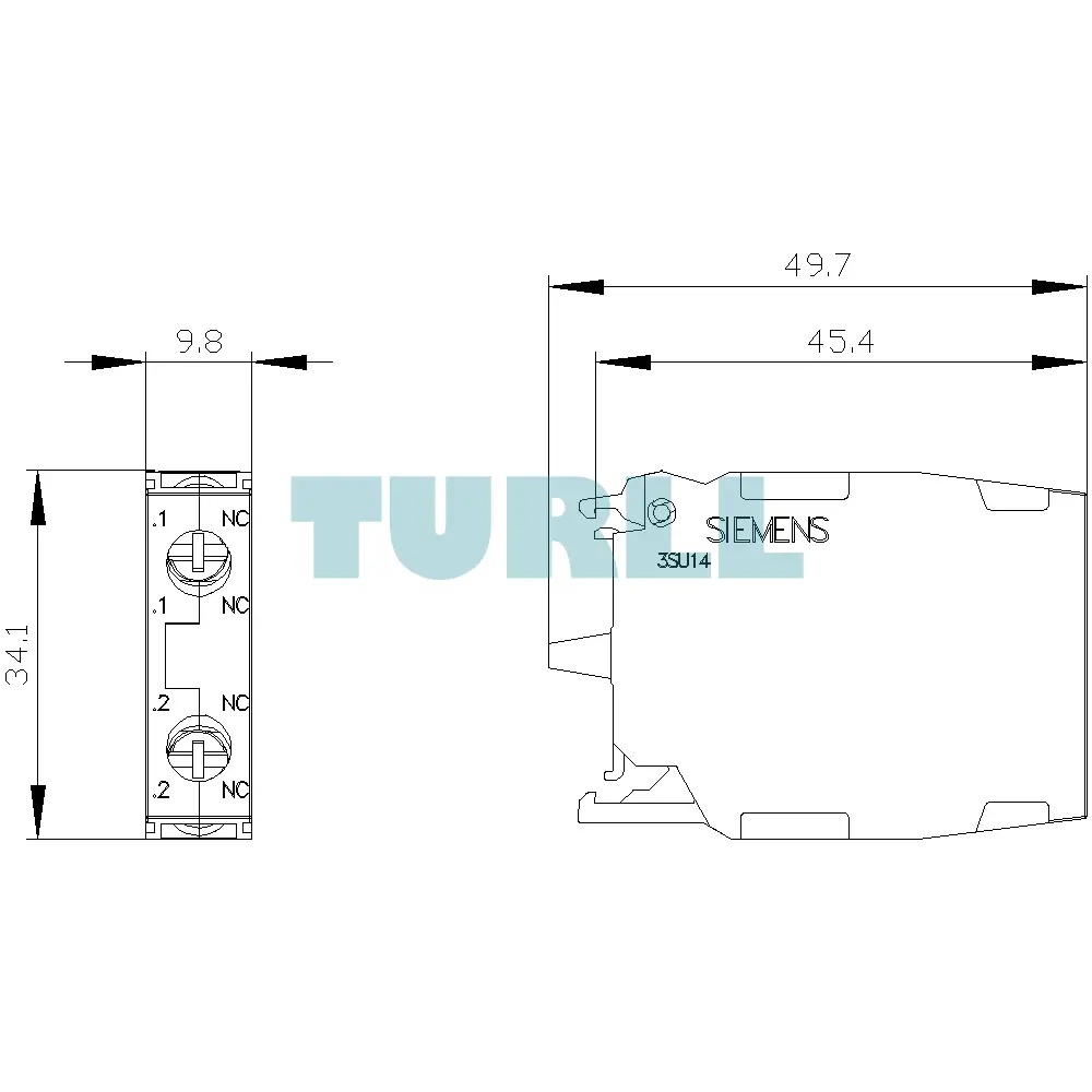 Siemens 3SU1400-1AA10-1EA0 Contact Module, 2 NC Contacts, Screw Terminal, Front Plate Mounting Original Brand New 6 Siemens 3SU1400-1AA10-1EA0 Contact Module, 2 NC Contacts, Screw Terminal, Front Plate Mounting