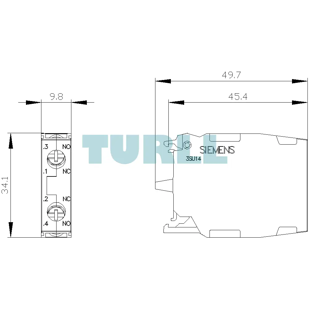 Siemens 3SU1400-1AA10-1FA0 Contact Module, 1 NO + 1 NC, Screw Terminal, Front Plate Mounting Original Brand New 6 Siemens 3SU1400-1AA10-1FA0 Contact Module, 1 NO + 1 NC, Screw Terminal, Front Plate Mounting