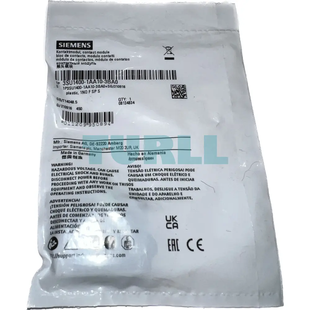 Siemens 3SU1400-1AA10-3BA0 Contact Module, 1 NO, Spring-Type Terminal, Front Plate Mount Original Brand New 4 Siemens 3SU1400-1AA10-3BA0 Contact Module, 1 NO, Spring-Type Terminal, Front Plate Mount