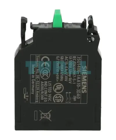 Siemens 3SU1400-1AA10-3DA0 SIRIUS ACT Contact Module 2 NO, Spring Terminal