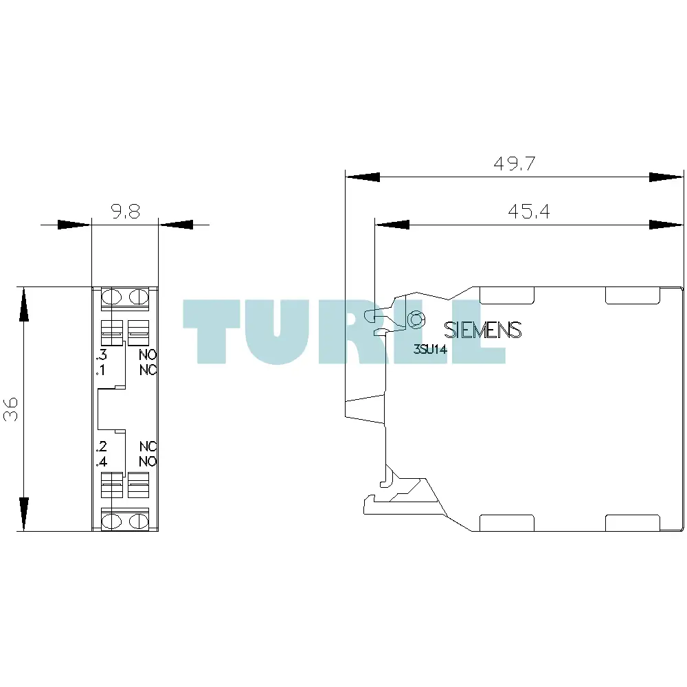 Siemens 3SU1400-1AA10-3FA0 Contact Module, 1 NO + 1 NC, Spring-Type Terminal, Front Plate Mounting Original Brand New 5 Siemens 3SU1400-1AA10-3FA0 Contact Module, 1 NO + 1 NC, Spring-Type Terminal, Front Plate Mounting
