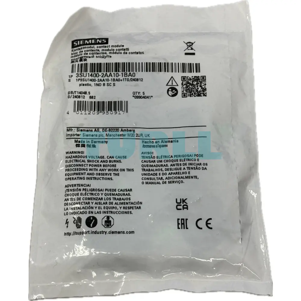 Siemens 3SU1400-2AA10-1BA0 Contact Module, 1 NO Contact, Screw-Type Terminal Original Brand new 4 Siemens 3SU1400-2AA10-1BA0 Contact Module, 1 NO Contact, Screw-Type Terminal