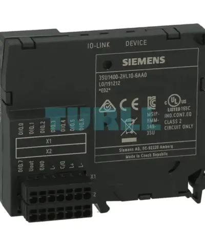 Siemens 3SU1400-2HL10-6AA0 IO-Link Electronics Module, 8 I/O, User-Programmable, Push-In Terminals