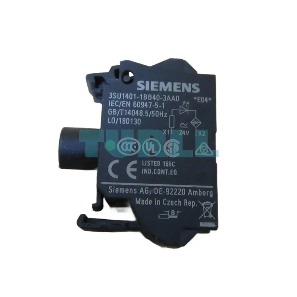 Siemens 3SU1401-1BB40-3AA0 Green, LED Module, 24V AC/DC, Spring-Loaded Terminal Original Brand New 3 Siemens 3SU1401-1BB40-3AA0 Green, LED Module, 24V AC/DC, Spring-Loaded Terminal