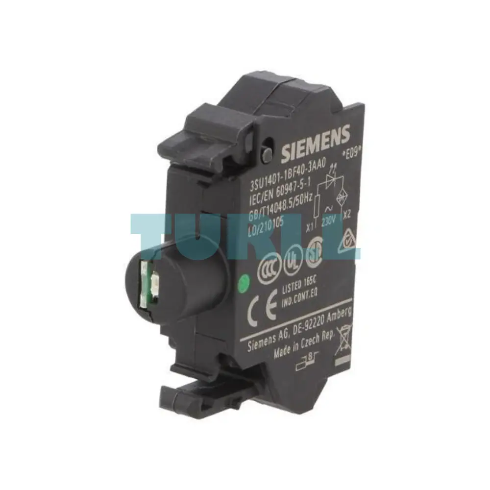Siemens 3SU1401-1BF40-3AA0 SIRIUS ACT LED Module 230 V AC, Green, Front‑Plate Mount Original Brand New 1 Siemens 3SU1401-1BF40-3AA0 SIRIUS ACT LED Module 230 V AC, Green, Front‑Plate Mount