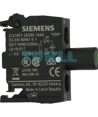 Siemens 3SU1401-2BB60-1AA0 LED Module 24V AC/DC, White, Integrated LED, Screw Terminal