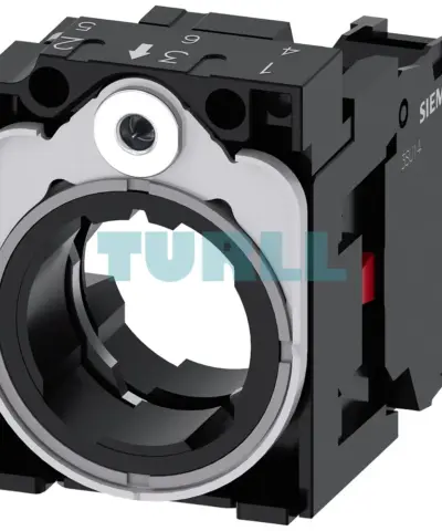 Siemens 3SU1550-1AA10-1CA0 Universal 3‑Way Holder, Metal/Plastic, 1 NC Screw Terminal