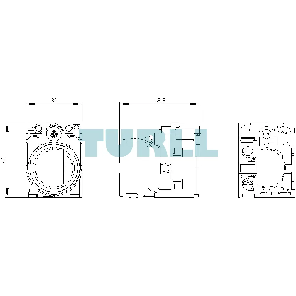 Siemens 3SU1550-1AA10-1CA0 Universal 3‑Way Holder, Metal/Plastic, 1 NC Screw Terminal Original Brand New 4 Siemens 3SU1550-1AA10-1CA0 Universal 3‑Way Holder, Metal/Plastic, 1 NC Screw Terminal