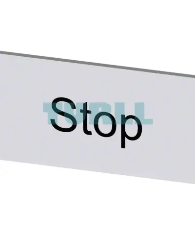 Siemens 3SU1900-0AC81-0DS0 Stop Labeling Plate, Silver, 12.5x27 mm
