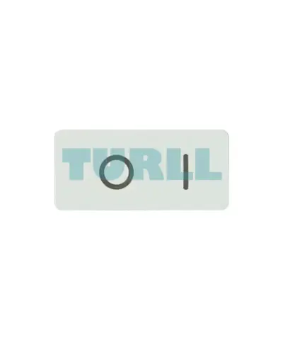 Siemens 3SU1900-0AC81-0QG0 Labeling Plate, 12.5x27mm Silver Label, Black Font, Graphic Symbol “O I”