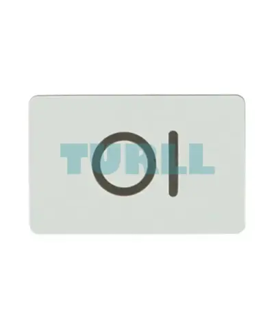Siemens 3SU1900-0AD81-0QG0 SIRIUS ACT Labeling Plate (17.5x27mm), Silver/Black "O I" Symbol