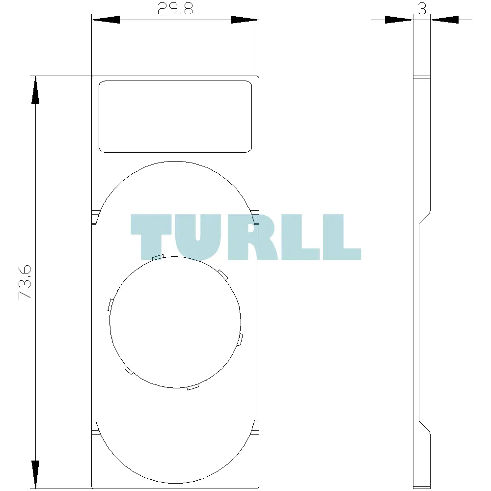 Siemens 3SU1900-0AK10-0AA0 Label Holder, 22mm, Twin Pushbutton, Flat Black, Labeling Plate