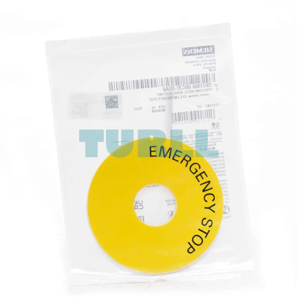 Siemens 3SU1900-0BC31-0DA0 Backing Plate Round for EMERGENCY STOP Mushroom Pushbutton Original Brand New 1 Siemens 3SU1900-0BC31-0DA0 Backing Plate Round for EMERGENCY STOP Mushroom Pushbutton