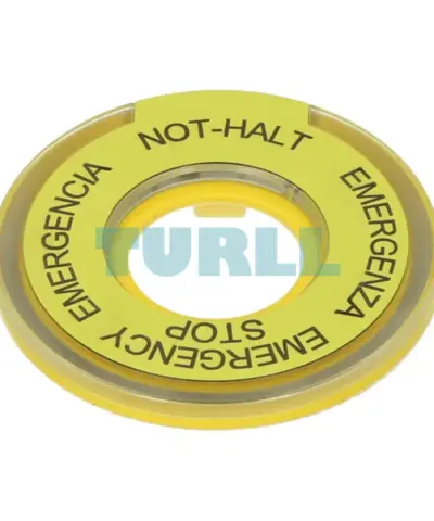 Siemens 3SU1901-0BD31-0NB0 Emergency Stop Washer, Yellow Illuminated NOT-HALT Ring