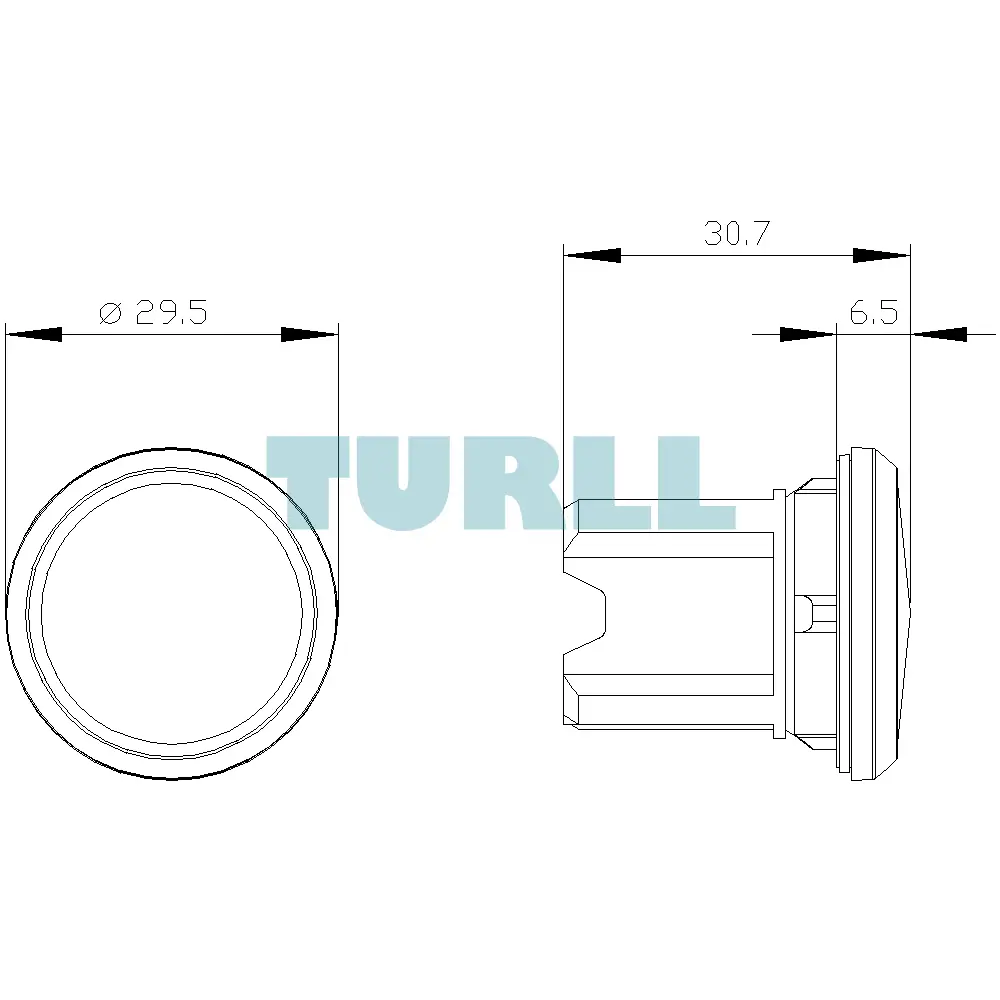 Siemens 3SU1950-0FA80-0AA0 Sealing Plug 22mm Metal, Shiny Silver