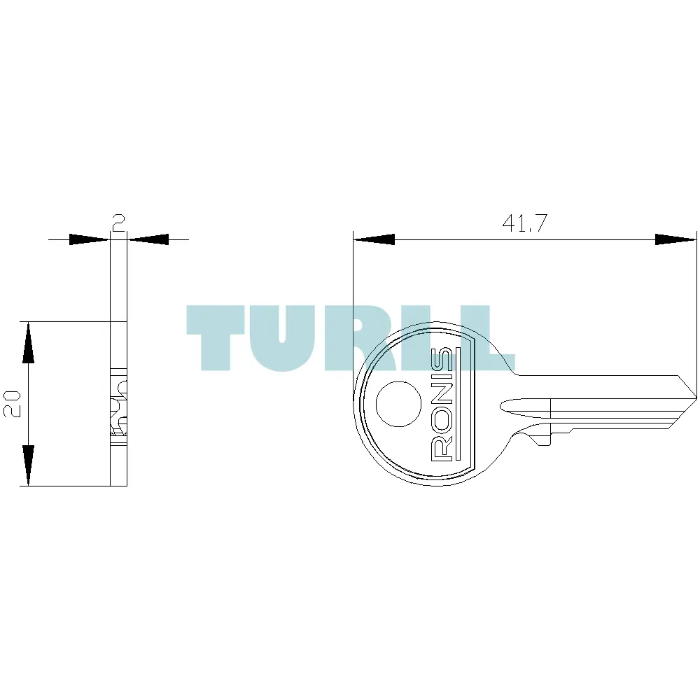 Siemens 3SU1950-0FB80-0AA0 Key for RONIS Key-Operated Switch, Lock No. SB30 Original Brand New 5 Siemens 3SU1950-0FB80-0AA0 Key for RONIS Key-Operated Switch, Lock No. SB30
