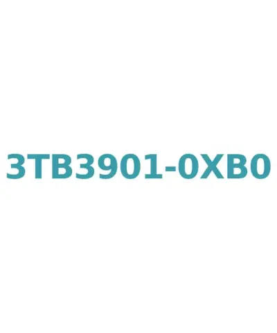 Siemens 3TB3901-0XB0 Contactor: AC-3, 2.2kW, 6A, 24V AC Coil, 1NC Auxiliary Contact, Size 0, Screw Terminal