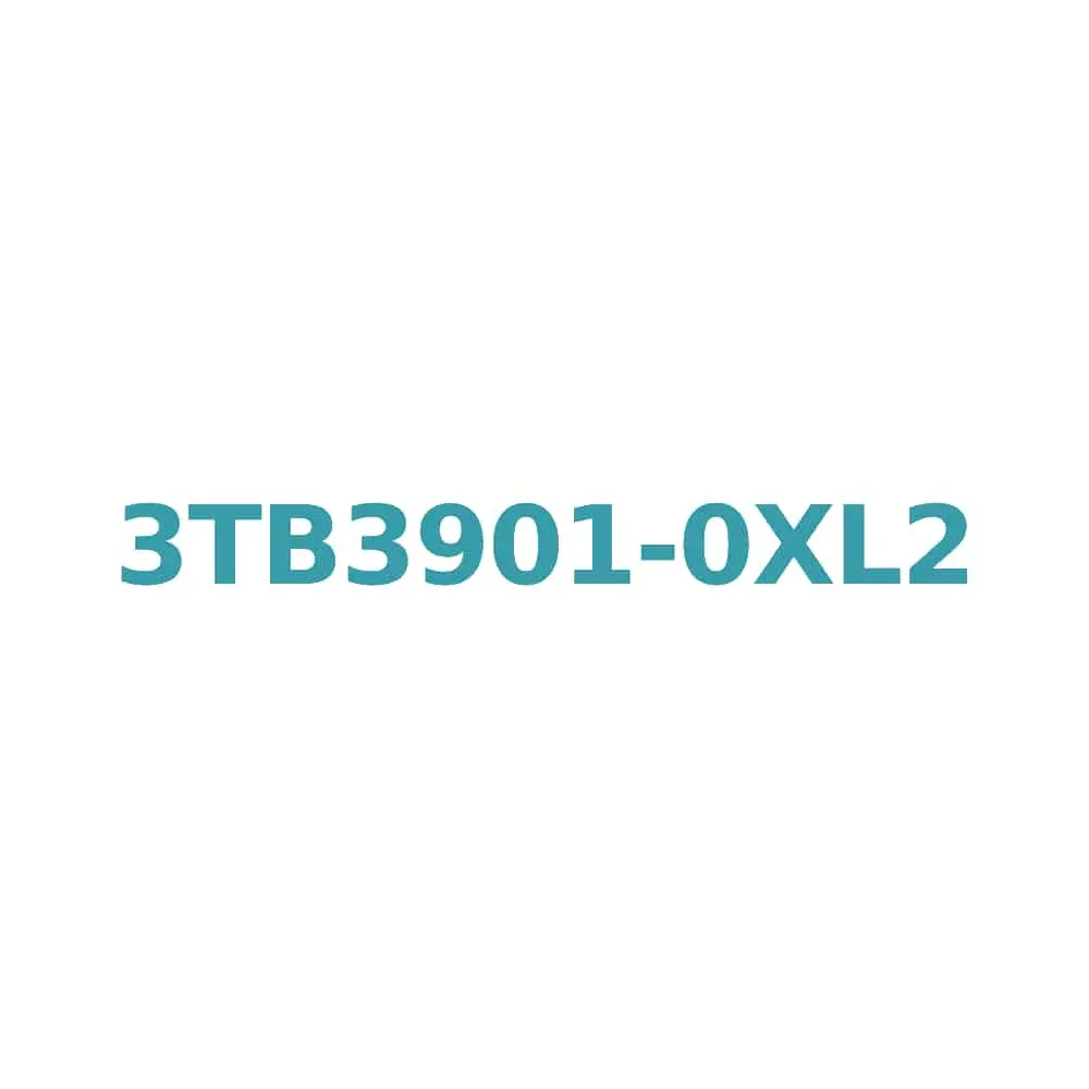 Siemens 3TB3901-0XL2 Contactor 6A, 2.2kW, 230V AC Coil, 1 NC Aux, Size 0, Screw Connection Original Brand New 1 Siemens 3TB3901-0XL2 Contactor 6A, 2.2kW, 230V AC Coil, 1 NC Aux, Size 0, Screw Connection
