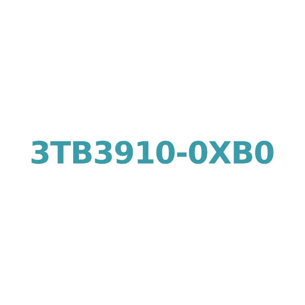 Siemens 3TB3910-0XB0 Contactor 24V AC, 6A, 2.2kW, 1NO Aux, Size 0 Original Brand New 1 Siemens 3TB3910-0XB0 Contactor 24V AC, 6A, 2.2kW, 1NO Aux, Size 0