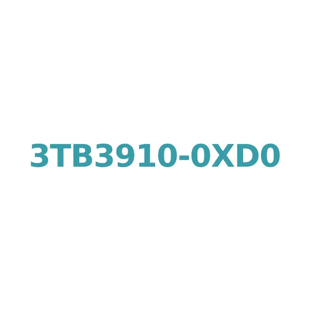 Siemens 3TB3910-0XD0 Contactor 42V AC, 6A, 2.2kW, 1NO Aux Contact, Screw Terminal Original Brand New 1 Siemens 3TB3910-0XD0 Contactor 42V AC, 6A, 2.2kW, 1NO Aux Contact, Screw Terminal