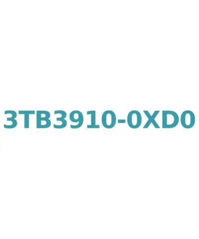Siemens 3TB3910-0XD0 Contactor 42V AC, 6A, 2.2kW, 1NO Aux Contact, Screw Terminal