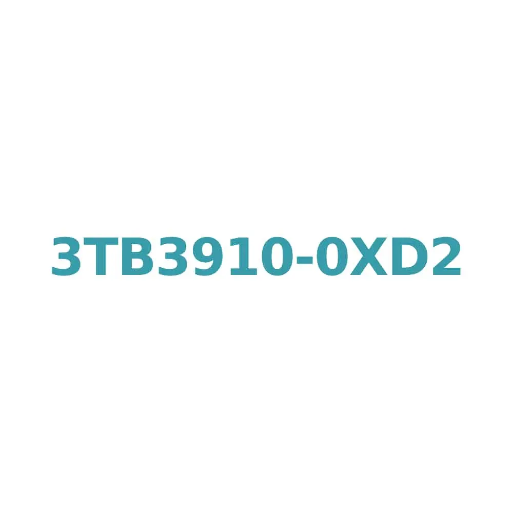 Siemens 3TB3910-0XD2 Contactor 42V AC, 6A, 2.2kW, Size 0 with 1 NO Auxiliary Contact Original Brand New 1 Siemens 3TB3910-0XD2 Contactor 42V AC, 6A, 2.2kW, Size 0 with 1 NO Auxiliary Contact