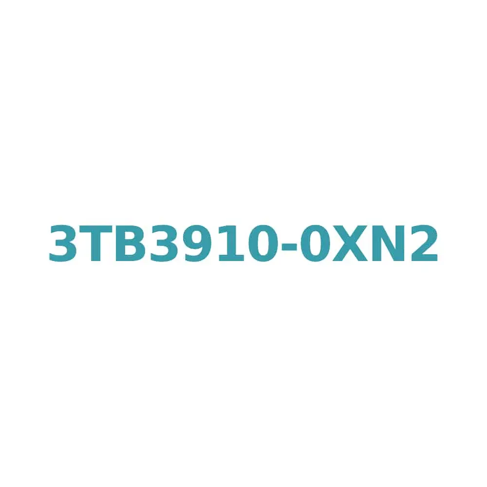 Siemens 3TB3910-0XN2 Contactor AC, 220V, 6A, 2.2kW, 1 NO Auxiliary Contact, Size 0, Screw Connection Original Brand New 1 Siemens 3TB3910-0XN2 Contactor AC, 220V, 6A, 2.2kW, 1 NO Auxiliary Contact, Size 0, Screw Connection